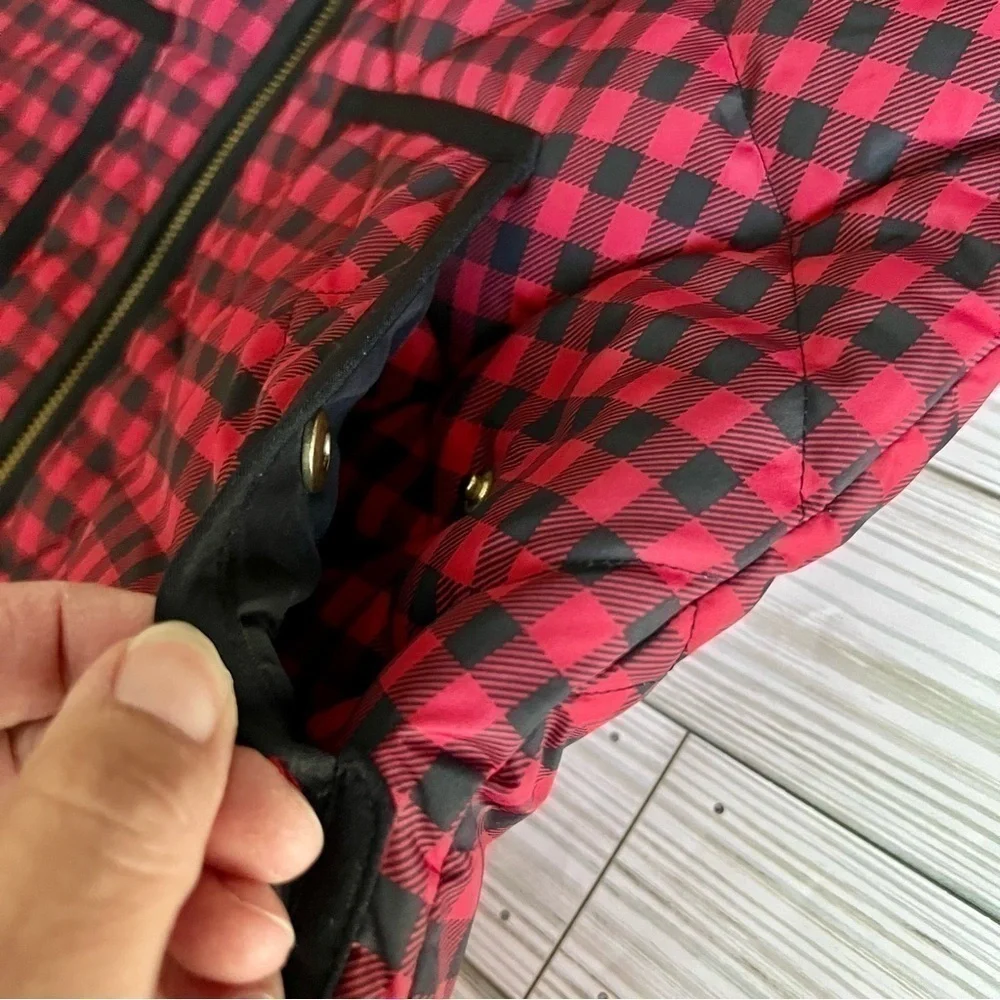 J. CREW Women’s Excursion‎ Gingham Down Puffer Buffalo Vest XS Preppy Lumberjack